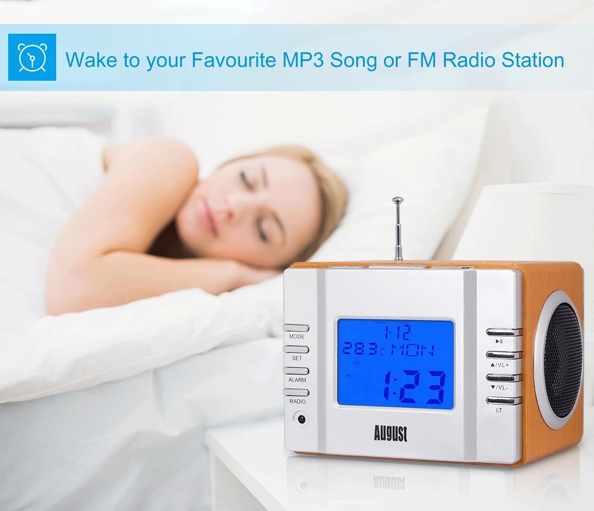 August MB300K przenośny radiobudzik FM SD USB AUX Marka August