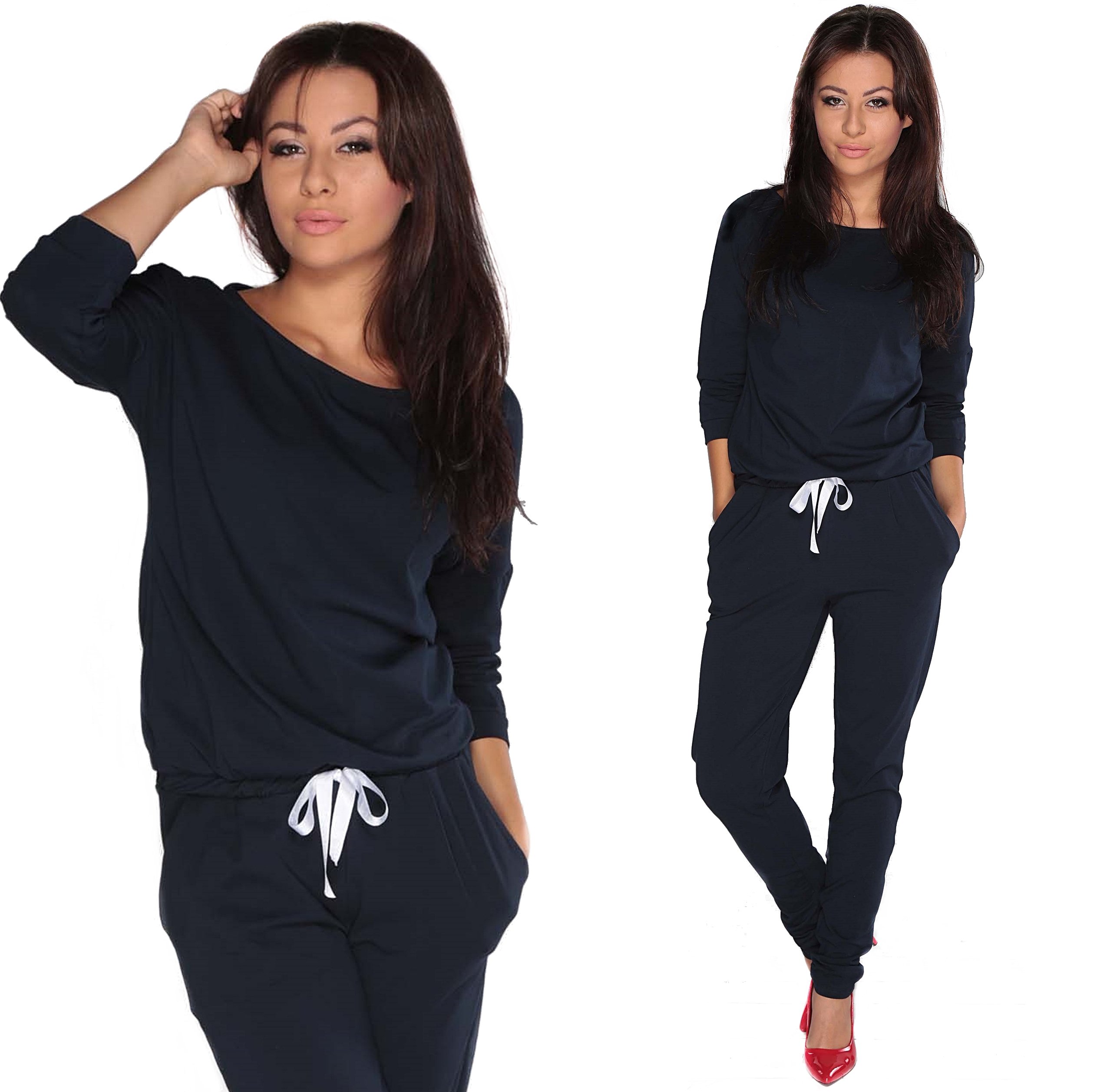 KOMFORTOWY KOMBINEZON Z ZAMKIEM jakoś S,M,L Rękaw rękaw 3/4