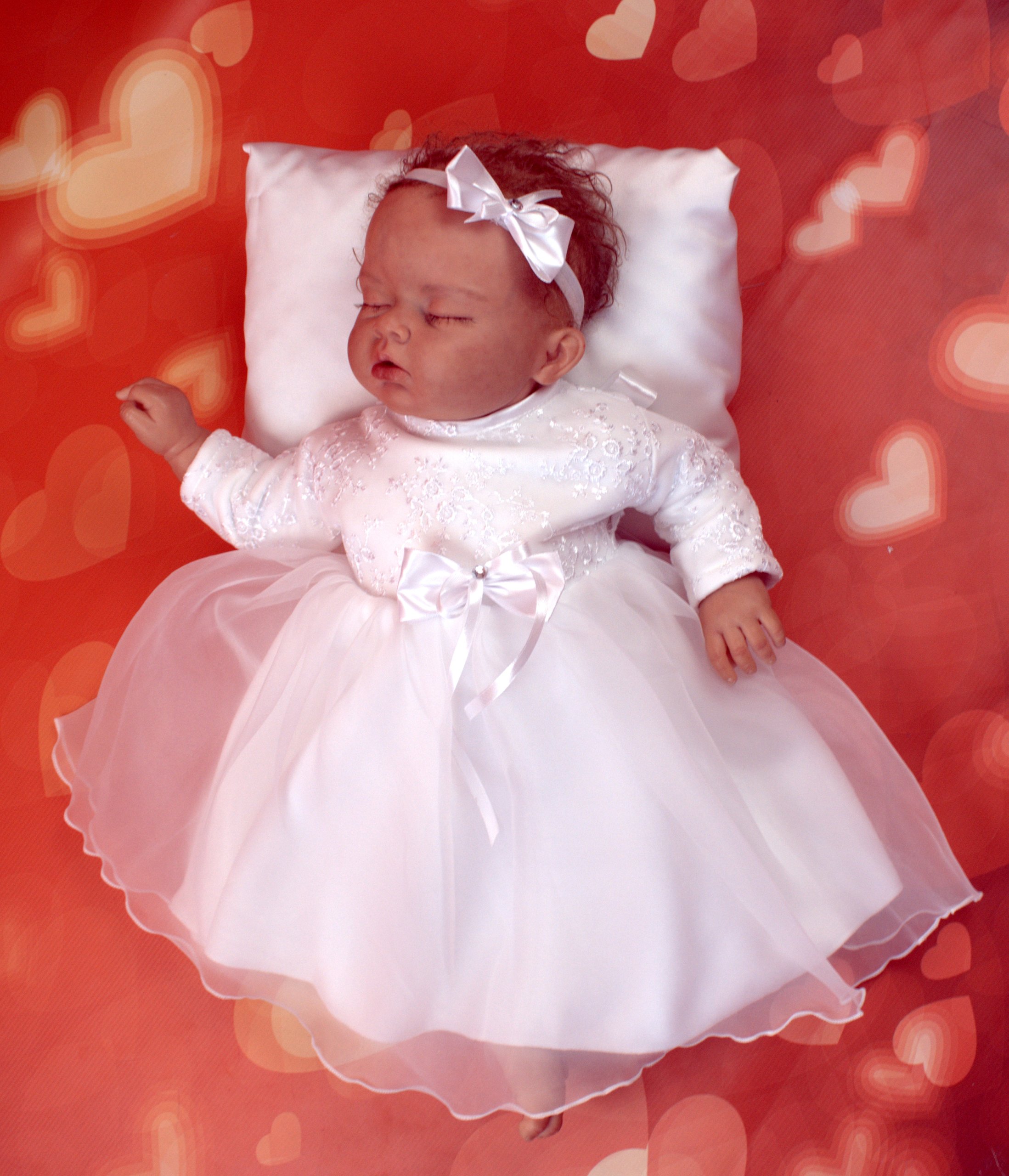 CIEPŁA POLAROWO KORONKOWA SUKIENKA do CHRZTU 56-62 Kolor biały