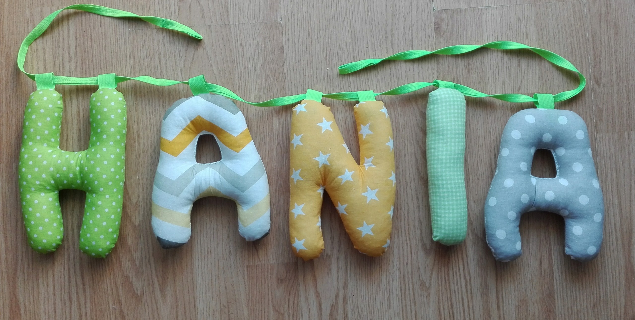 GIRLANDA z literek bawełnianych mix kolorów Płeć chłopcy