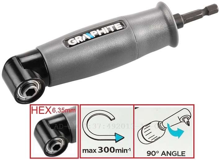 PRZYSTAWKA kątowa do wiercenia 90' nasadka 55H931 Marka Graphite