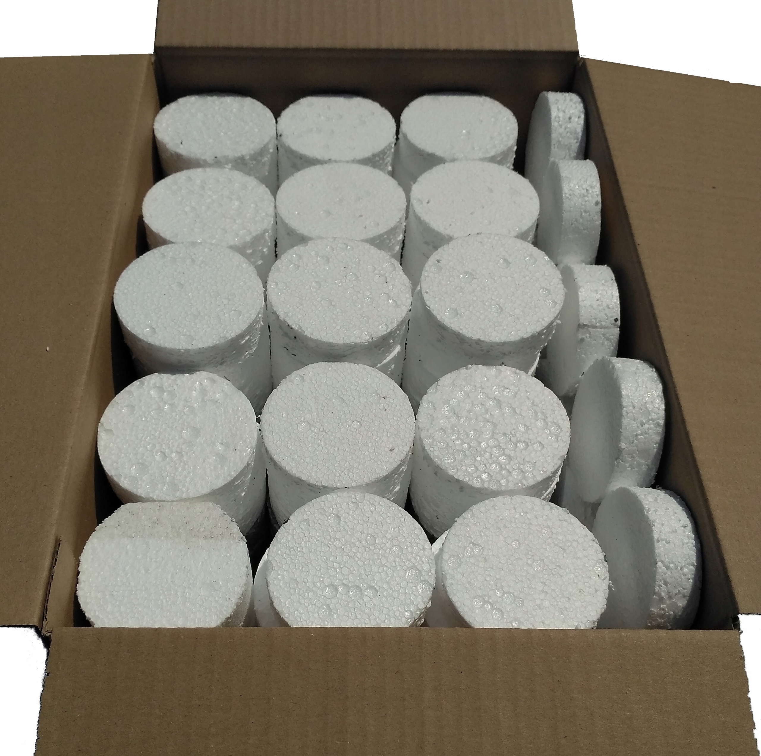 ZAŚLEPKI STYROPIANOWE ZATYCZKI KRĄŻKI TERMODYBLE BIAŁE 500SZT Kod producenta 1316