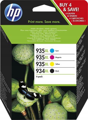 

4 org tusze Hp 934XL Bk +935XL Cmy 6230 6820 6830
