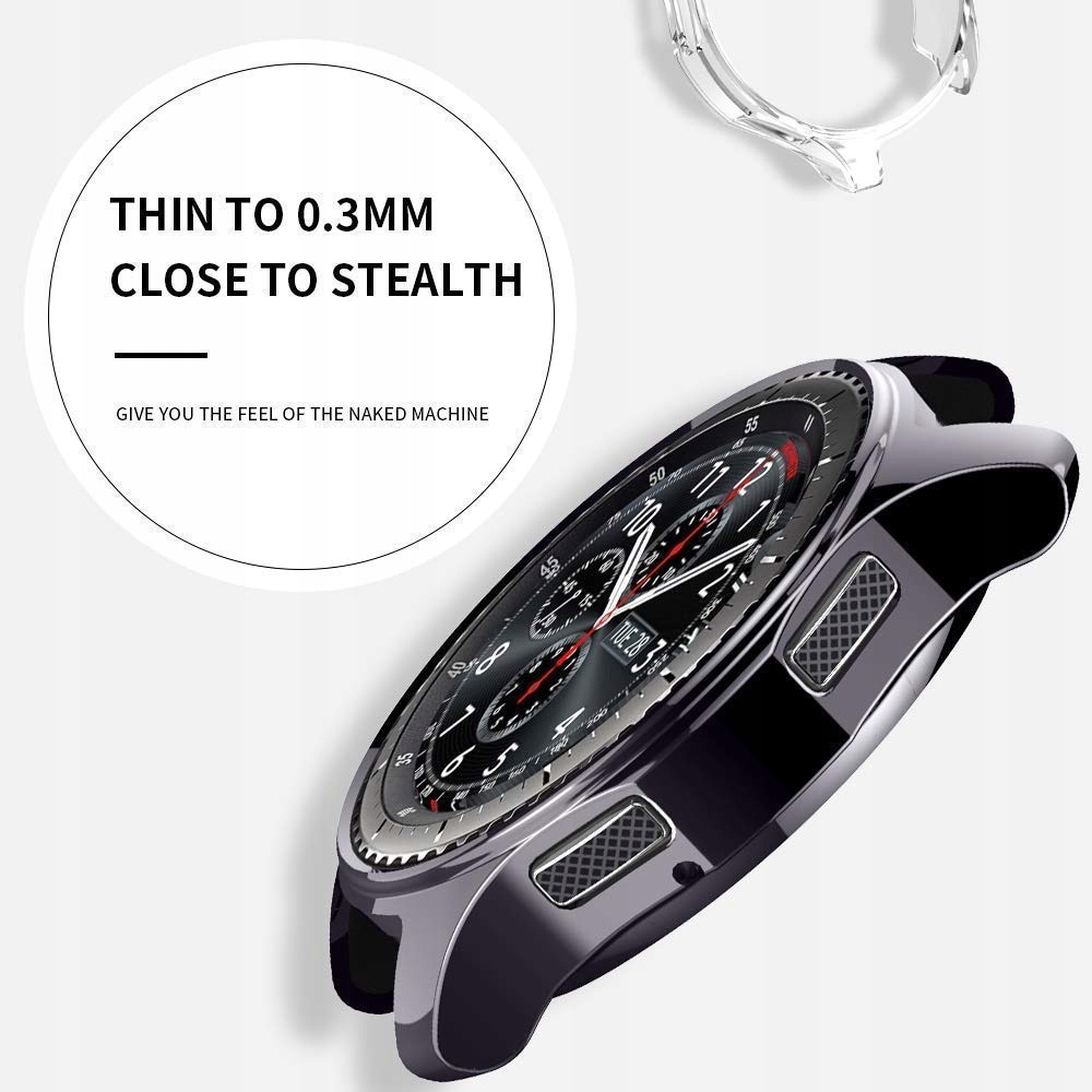 SZARE BŁYSZCZĄCE ETUI do SAMSUNG GEAR S3 FRONTIER Stan opakowania oryginalne