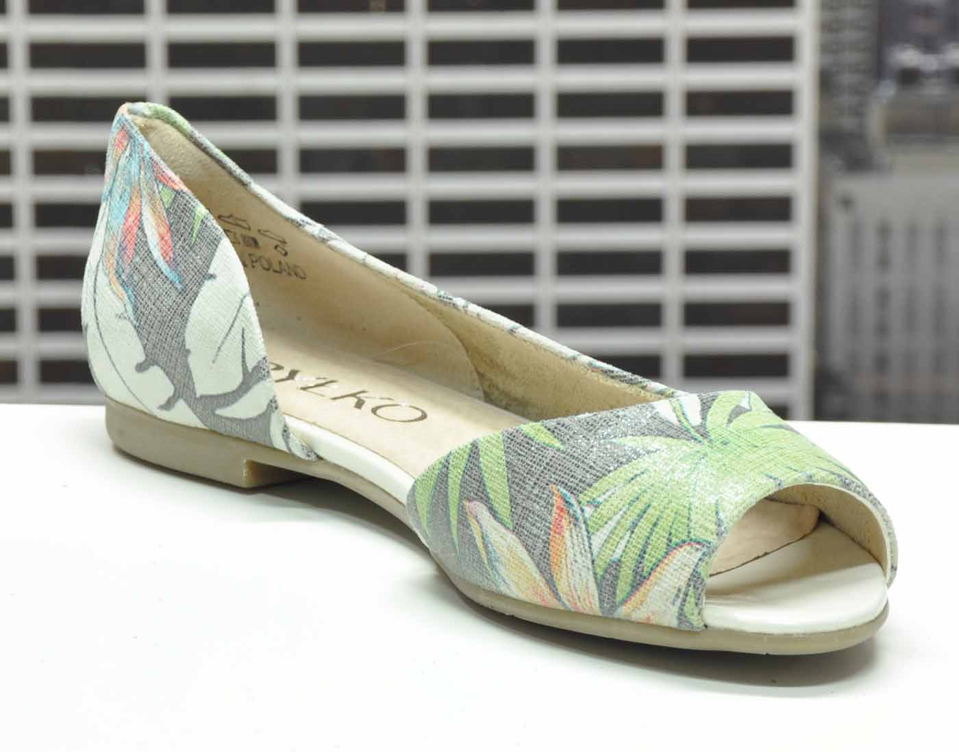 RYŁKO I1L03_D_XA2 wzorzyste baleriny welur 37,5 Rozmiar 37,5