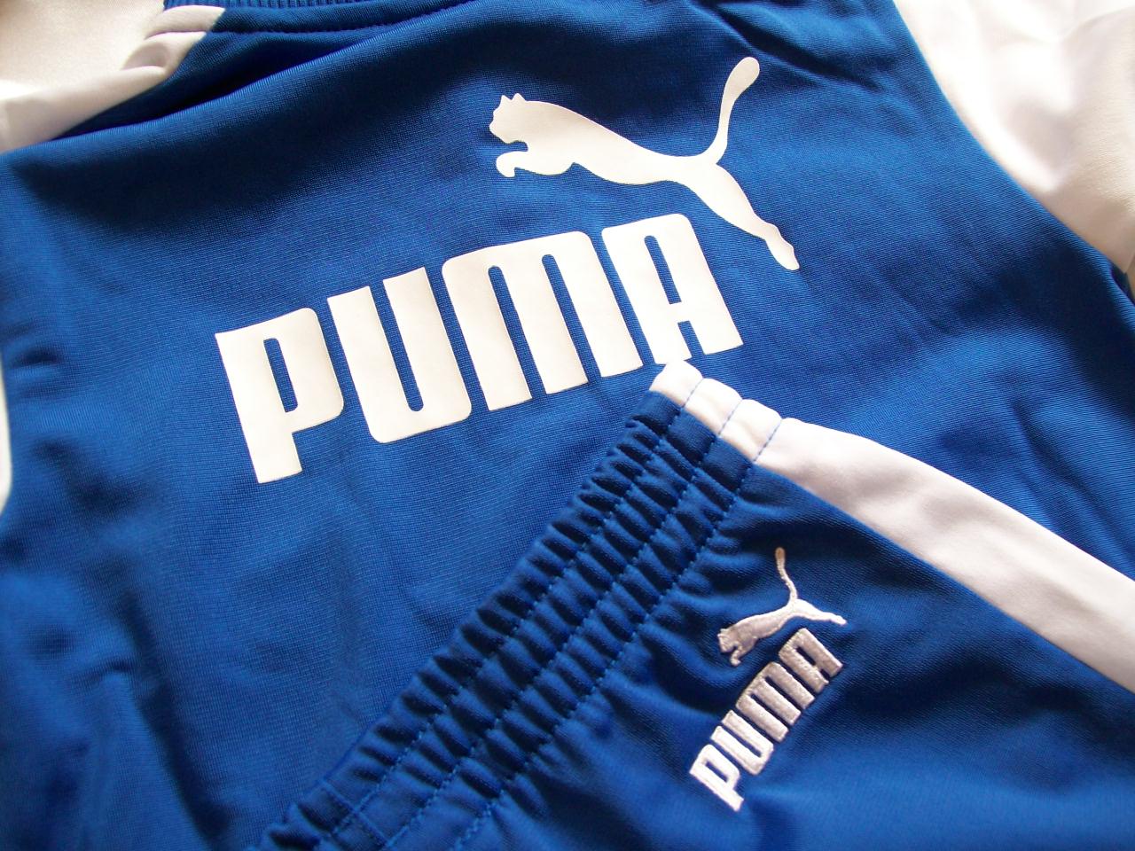 HIT ! NOWY DRES PUMA INFANT TRACK SUIT 80 CM Kolor biały niebieski