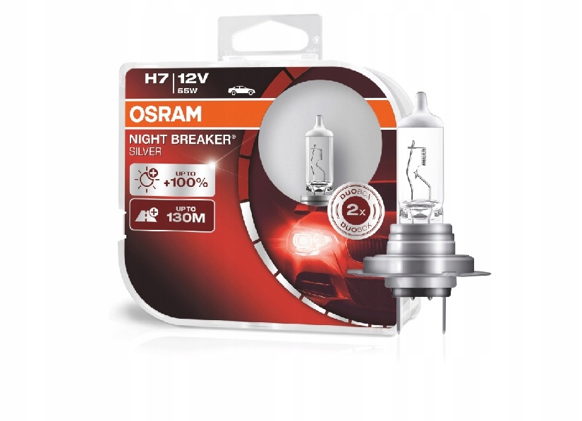 

Żarówki Osram H7 Nihgtbreaker Silver +100% Duo