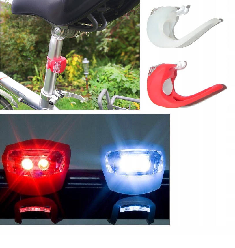 ŚWIATŁA ŚWIATEŁKA DO ROWERU 2 LED-2 SZT+BATERIE Liczba trybów świecenia 3