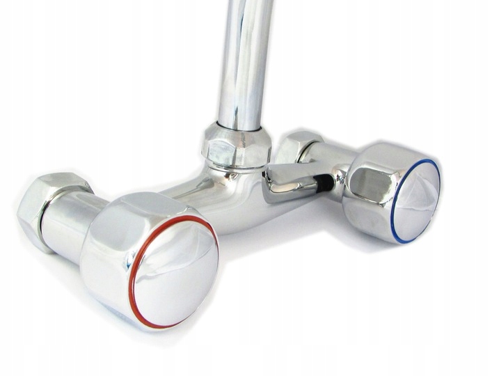 Klasyczna BATERIA KUCHENNA ŚCIENNA FLEX 2 FUNKCJE Kolor srebrny