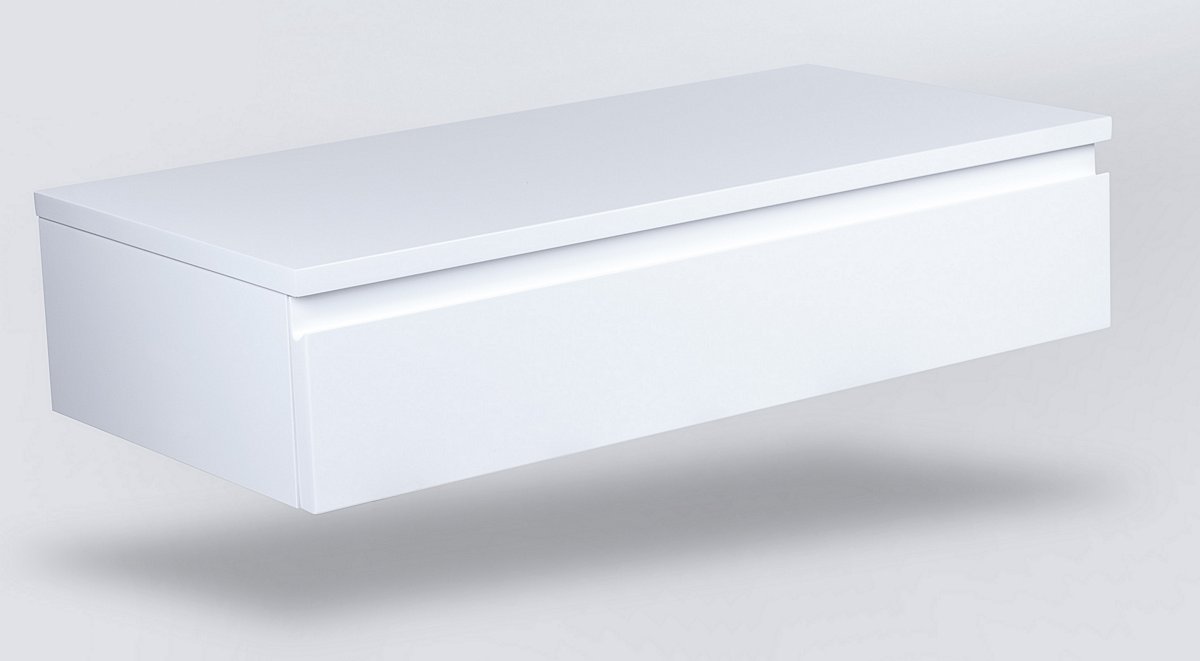 Komoda wisząca, Biała Toaletka lakierowana Głębokość mebla 35 cm