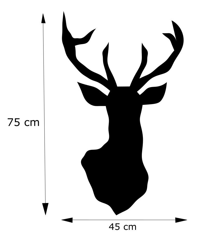 naklejka JELEŃ 75x45cm skandynawskie ścianę meble Długość 76 cm