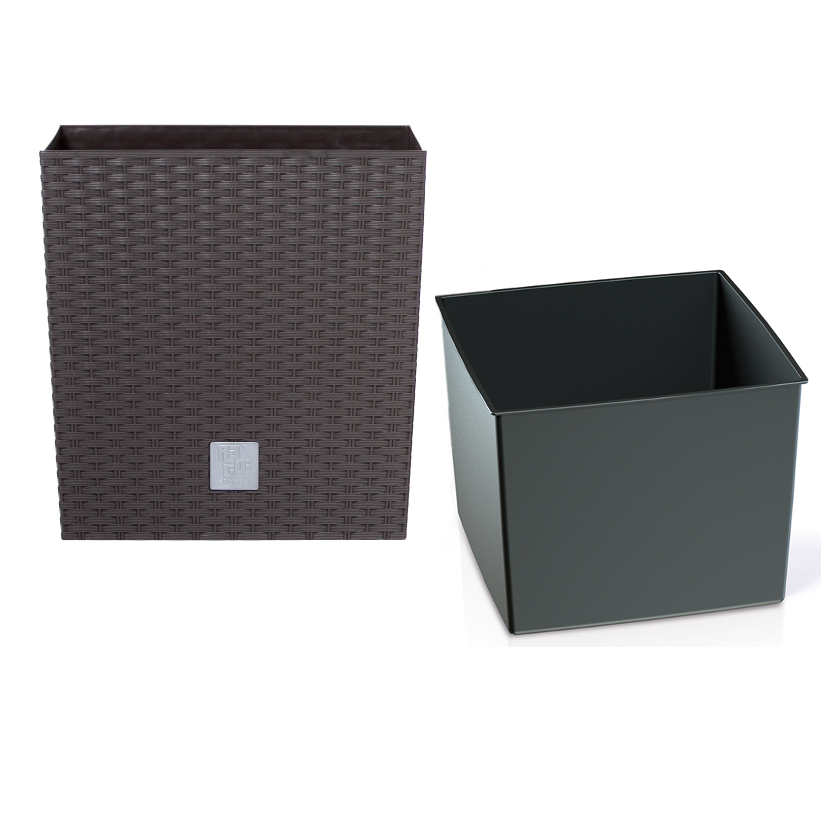 

Doniczka z wkładem kwadratowa 20x20cm Rattan Umbra