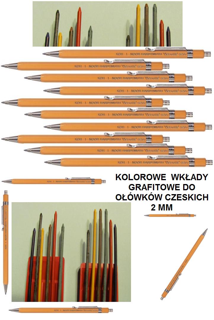 KOLOROWE WKŁADY GRAFITOWE 2 MM do ołówków Bohater Inny