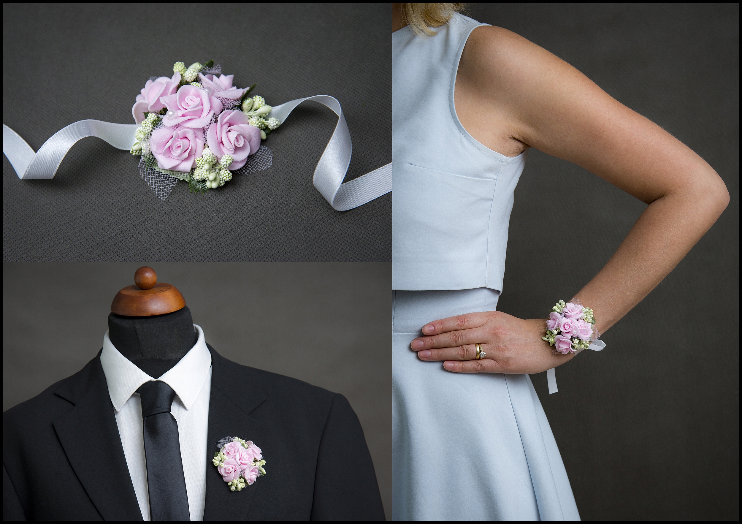 KOTYLIONY PRZYPINKI BUKIECIKI NA RĘKĘ NA BAL WIECZÓR PANIEŃSKI ŚLUB WESELE Rodzaj kotylion