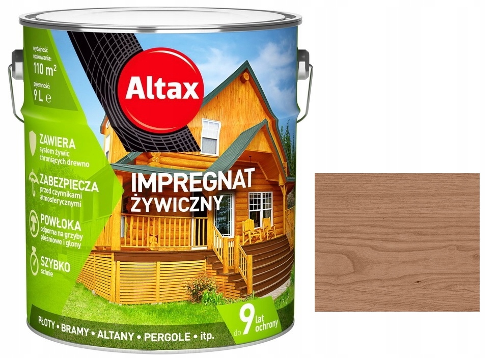 

Altax Impregnat Żywiczny Do Drewna 9L Kasztan