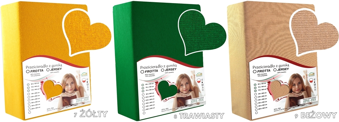 PRZEŚCIERADŁO JERSEY Z GUMKĄ 220x200 GRUBE POLSKIE Marka STYL-TEX