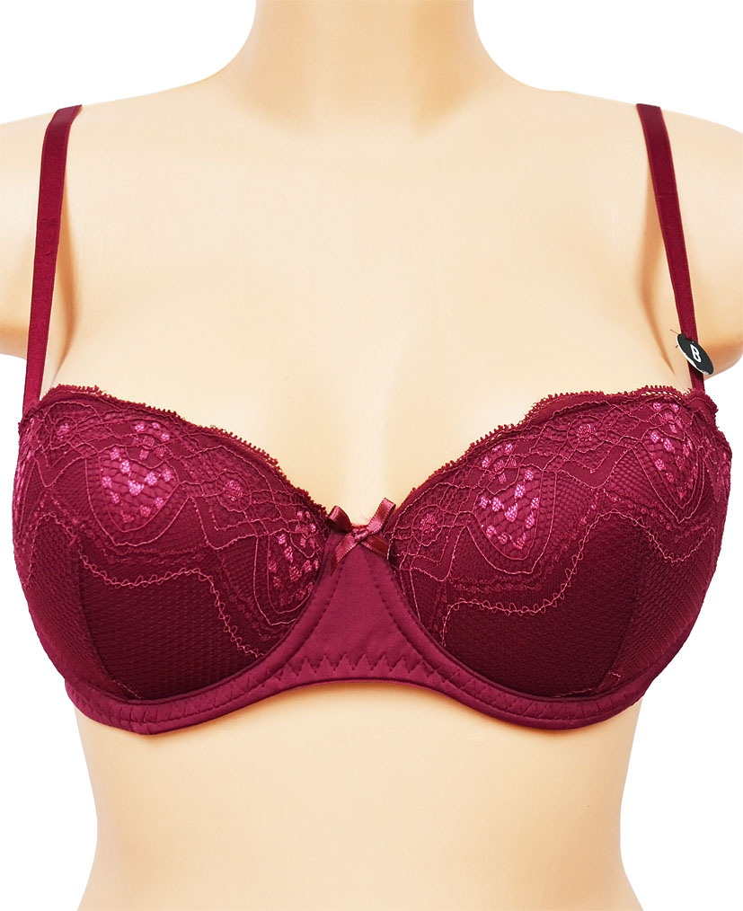 

Nowy Pimkie koronka push-up bordo stanik 80C
