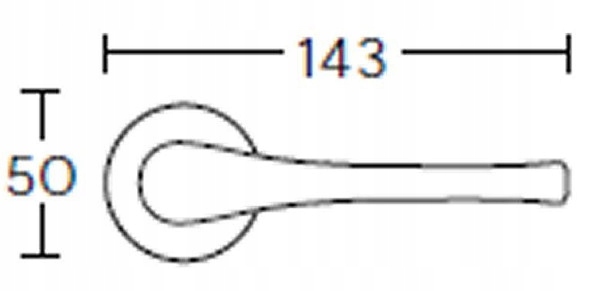 Klamka 1615 rozeta okrągła chrom satyna Convex Kod producenta 1615