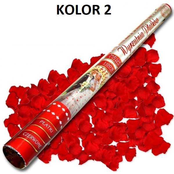 TUBA STRZELAJĄCA Z PŁATKAMI RÓŻ TUBY 80CM 6 WZORÓW Kod producenta TUBA 80