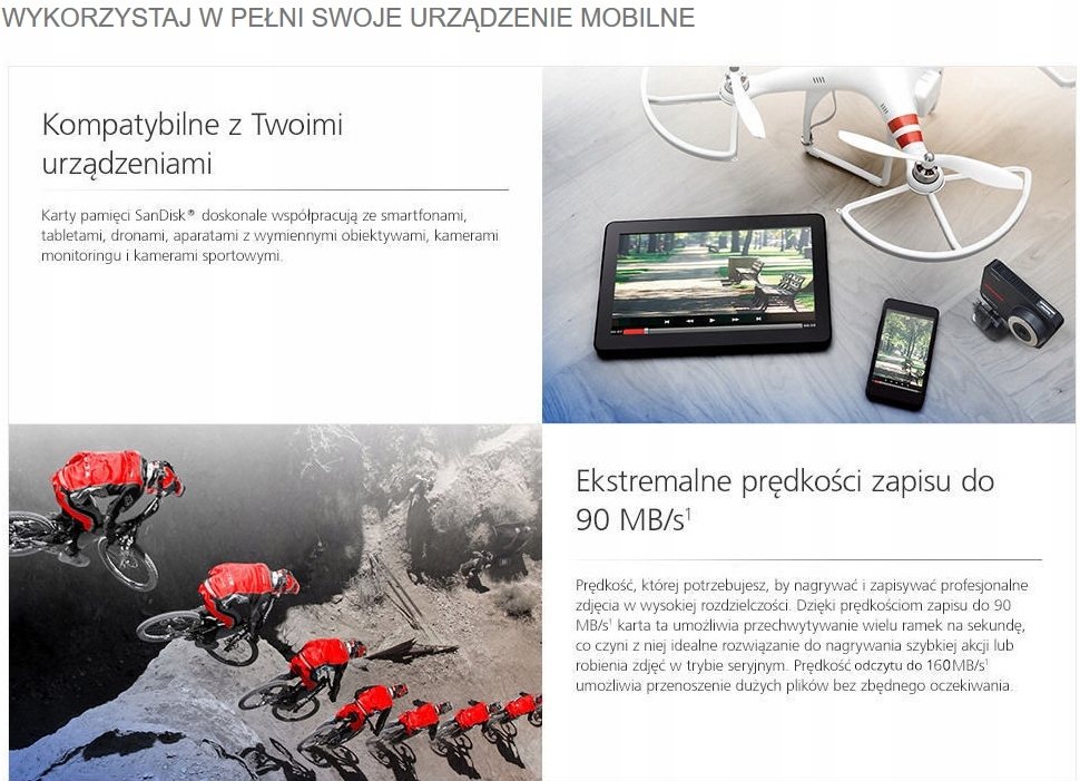 SANDISK EXTREME microSDXC 128GB 160/90MB/s A2 V30 Pojemność karty 128 GB