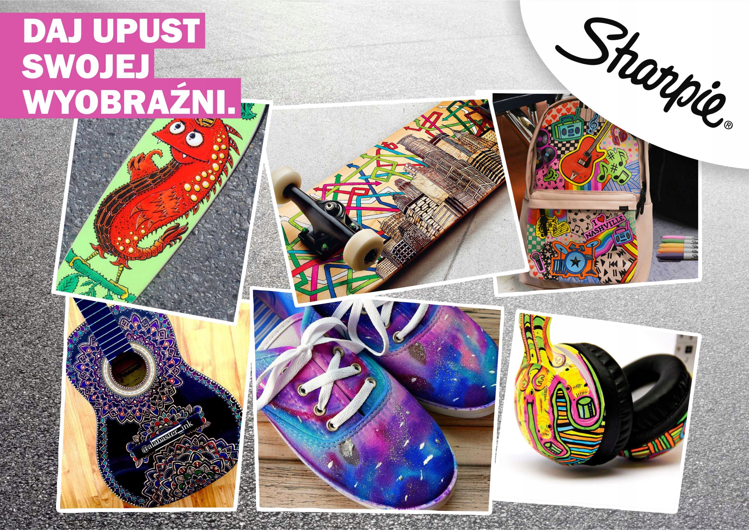 SHARPIE marker pisak FINE Silver Metallic srebrny Marka Sharpie