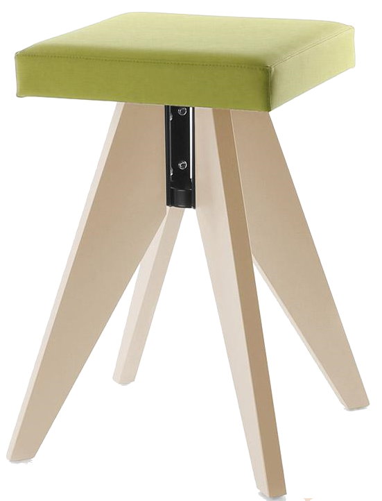 Taboret DREWNIANY TECHNO stołek miękkie siedzisko Marka Meble Stelmach