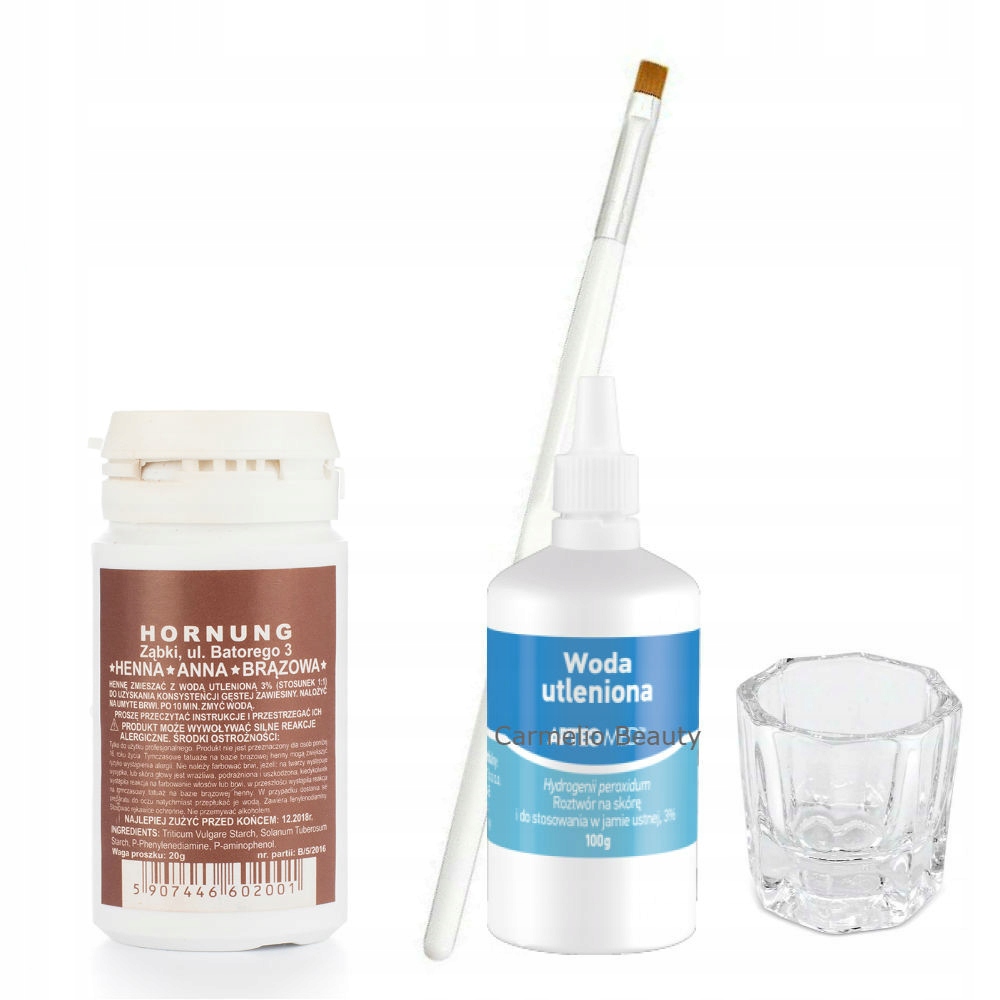 

Zestaw Henna Anna Woda utleniona Kieliszek Pędzel!