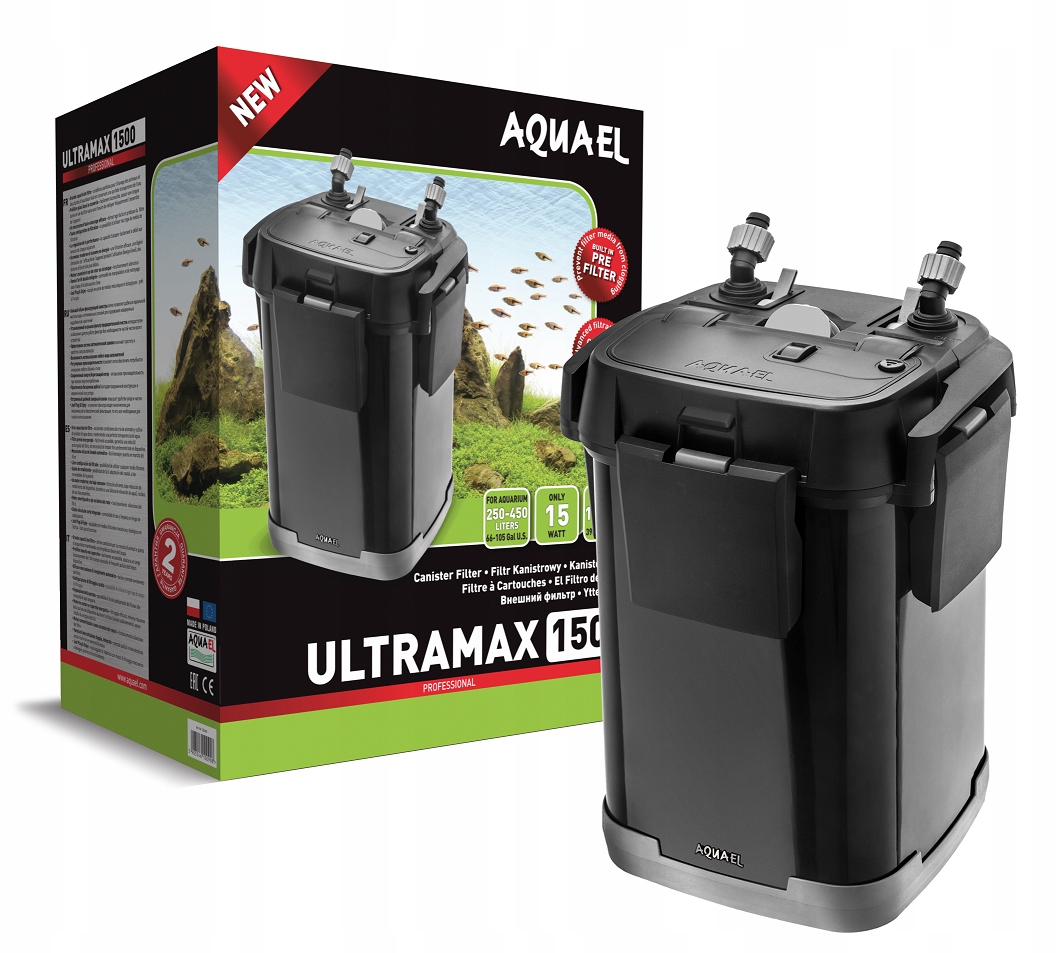 

Aquael Filtr Zewnętrzny Ultramax 1500 Do 250-450L