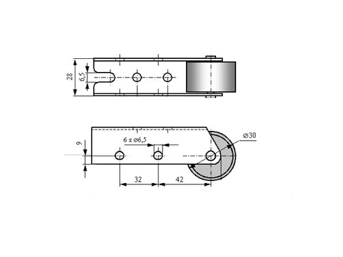 KÓŁKO KÓŁKA DO SOFY SOF ŁÓŻKA GUMOWE ROLKA SOF CEOWNIK ANTYRYSOWE ROLKI Kod producenta kółko sofy 30mm
