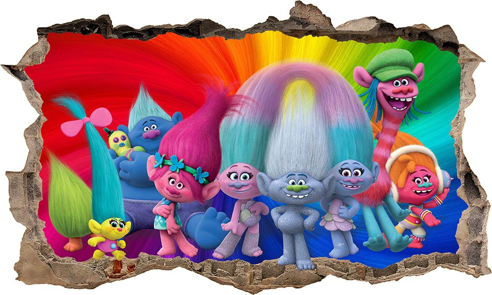 

Naklejka Trolls Trole 3D XXXXXXXXL 166cm x 100cm
