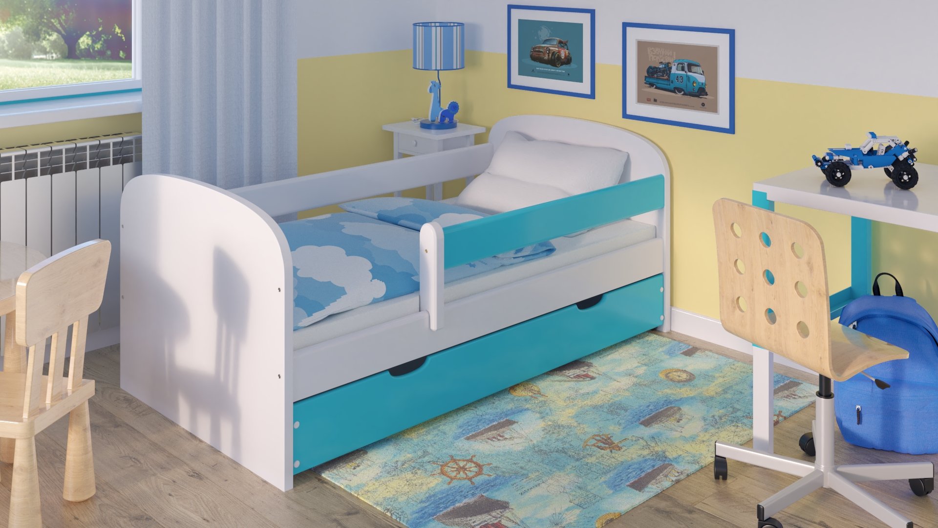 ŁÓŻKO DLA DZIECKA ŁÓŻECZKO DZIECIĘCE 80X170 MIMI Szerokość produktu 80 cm