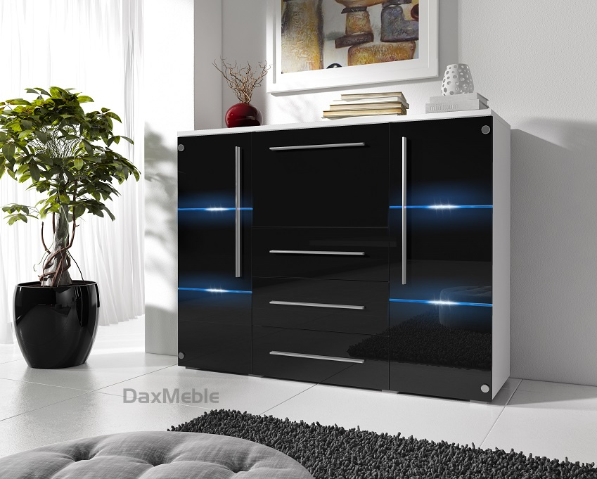 Komoda BONA - wysoki połysk, LED GRATIS! Marka inna