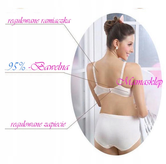 75B Stanik biustonosz do karmienia BAWEŁNA 3KOLOR Rozmiar 75B