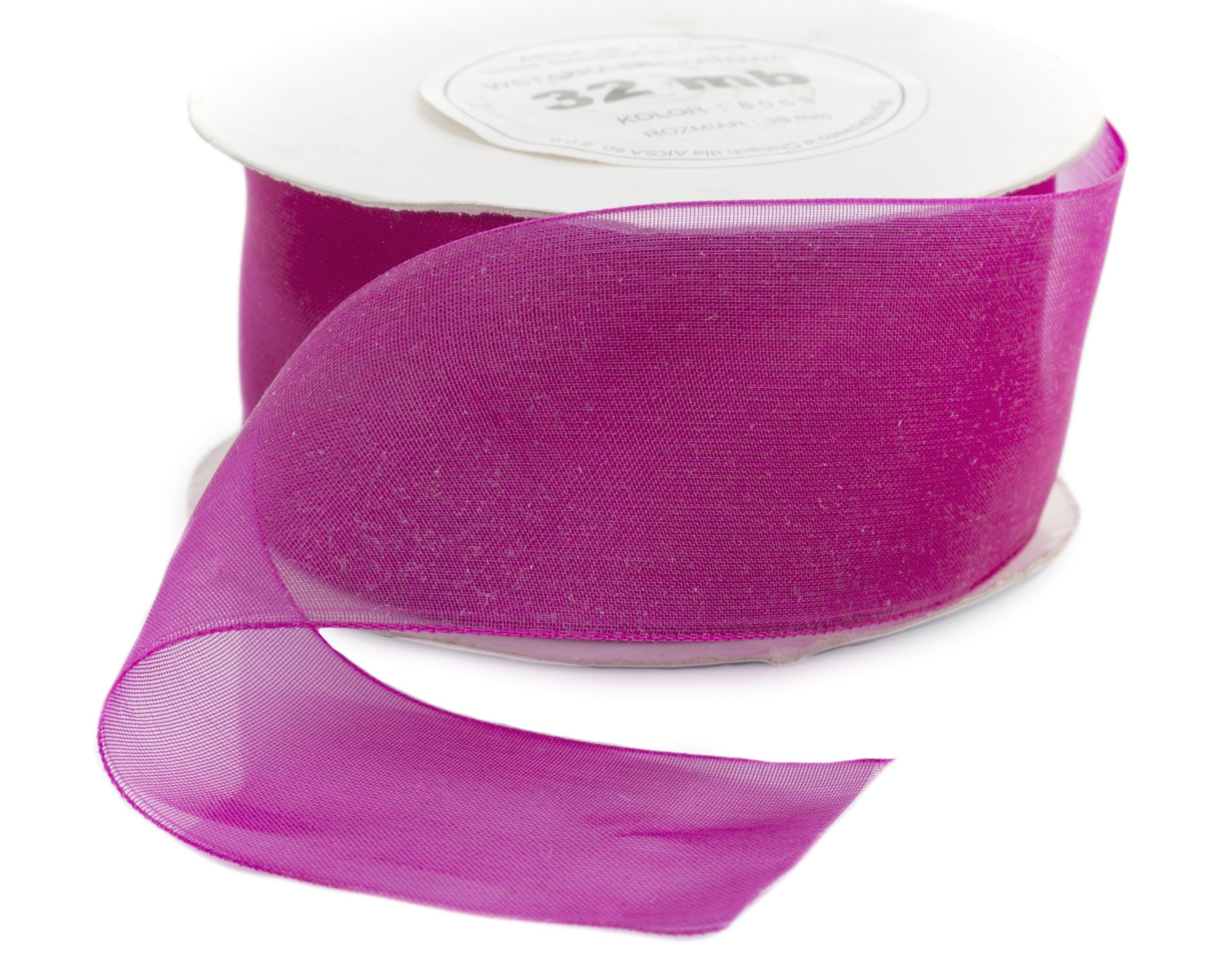 

Tasiemka Szyfonowa Fuksja Wstążka 18mm Organza 053
