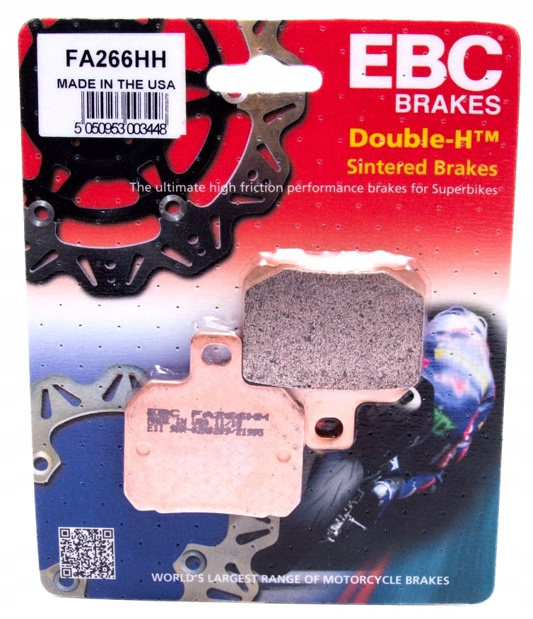 FA266HH - КОЛОДКИ ЗАДНІЙ BIMOTA DB11 DB12 DB5 DB6 DB7 DB8 DB9