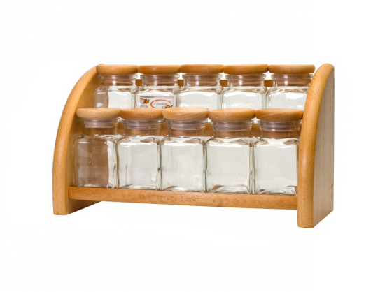 PÓŁKA NA PRZYPRAWY PRZYPRAWNIK pojemniki szklane Linia President Line