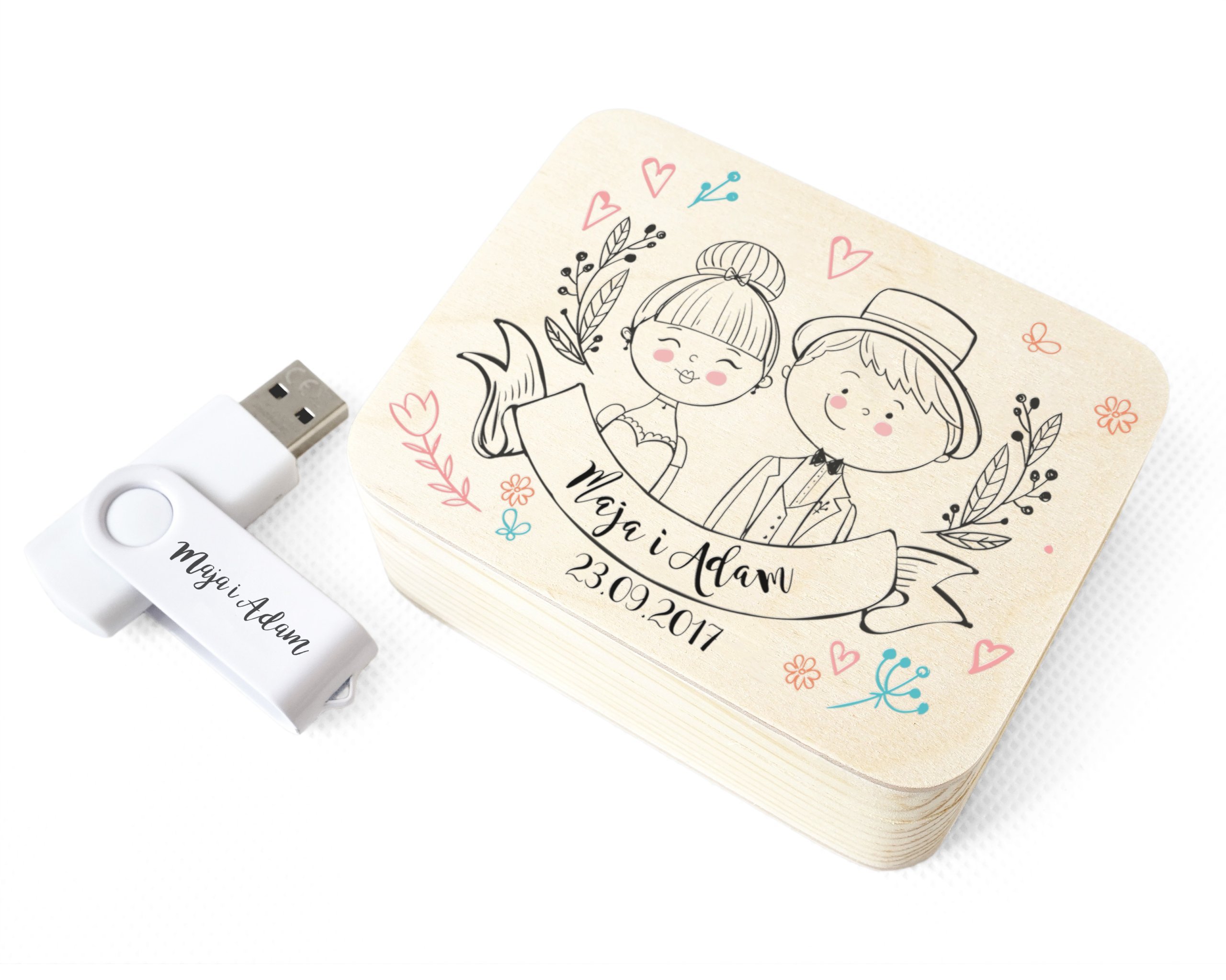 

Pendrive w szkatułce na zdjęcia ze Ślubu Wesela 32