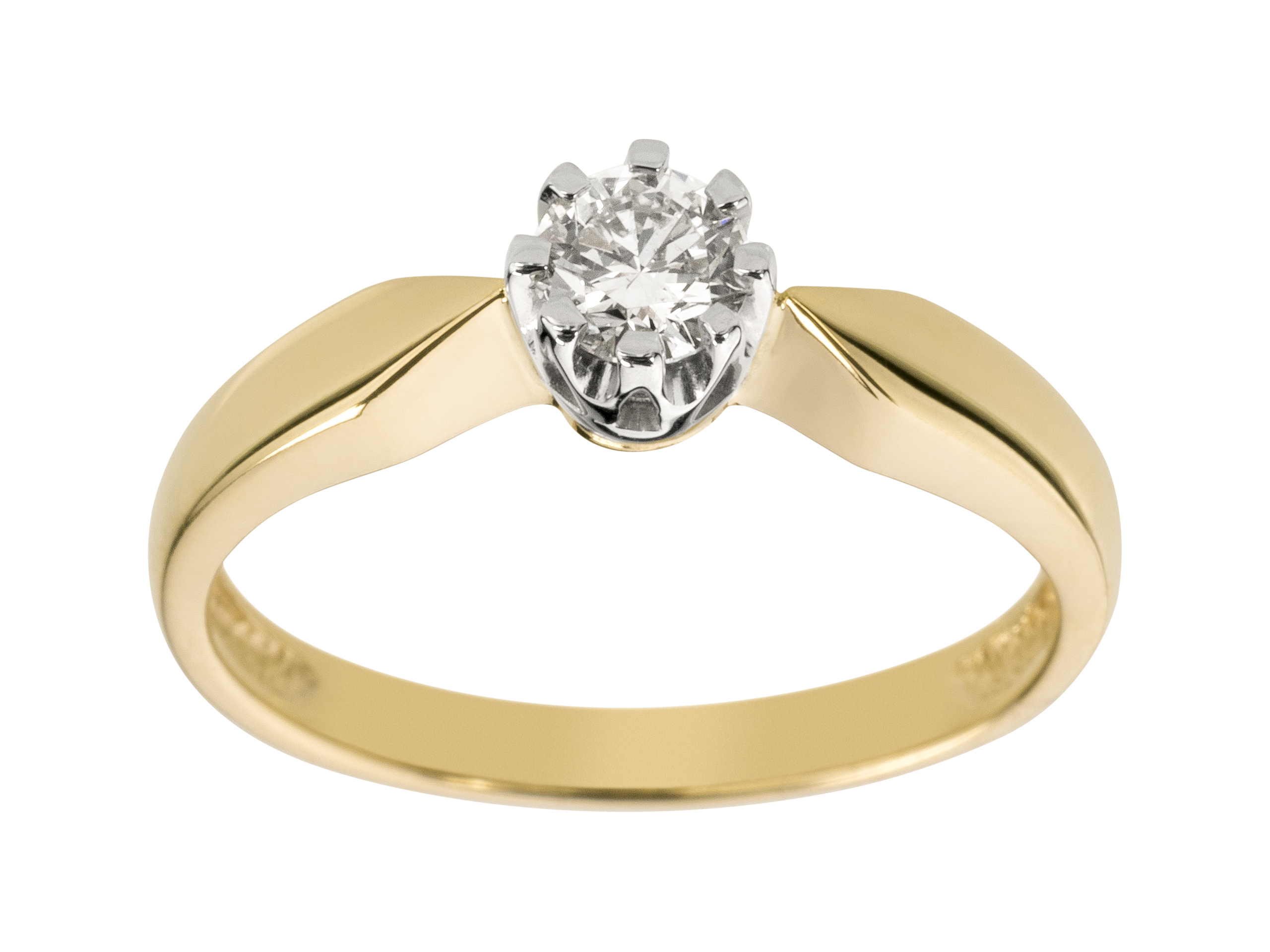 CLASSIC GOLD DIAMOND RING 0.24 ct