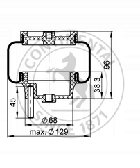 Poduszka powietrzna fotela Contitech SZ51 7 Part number 50184217