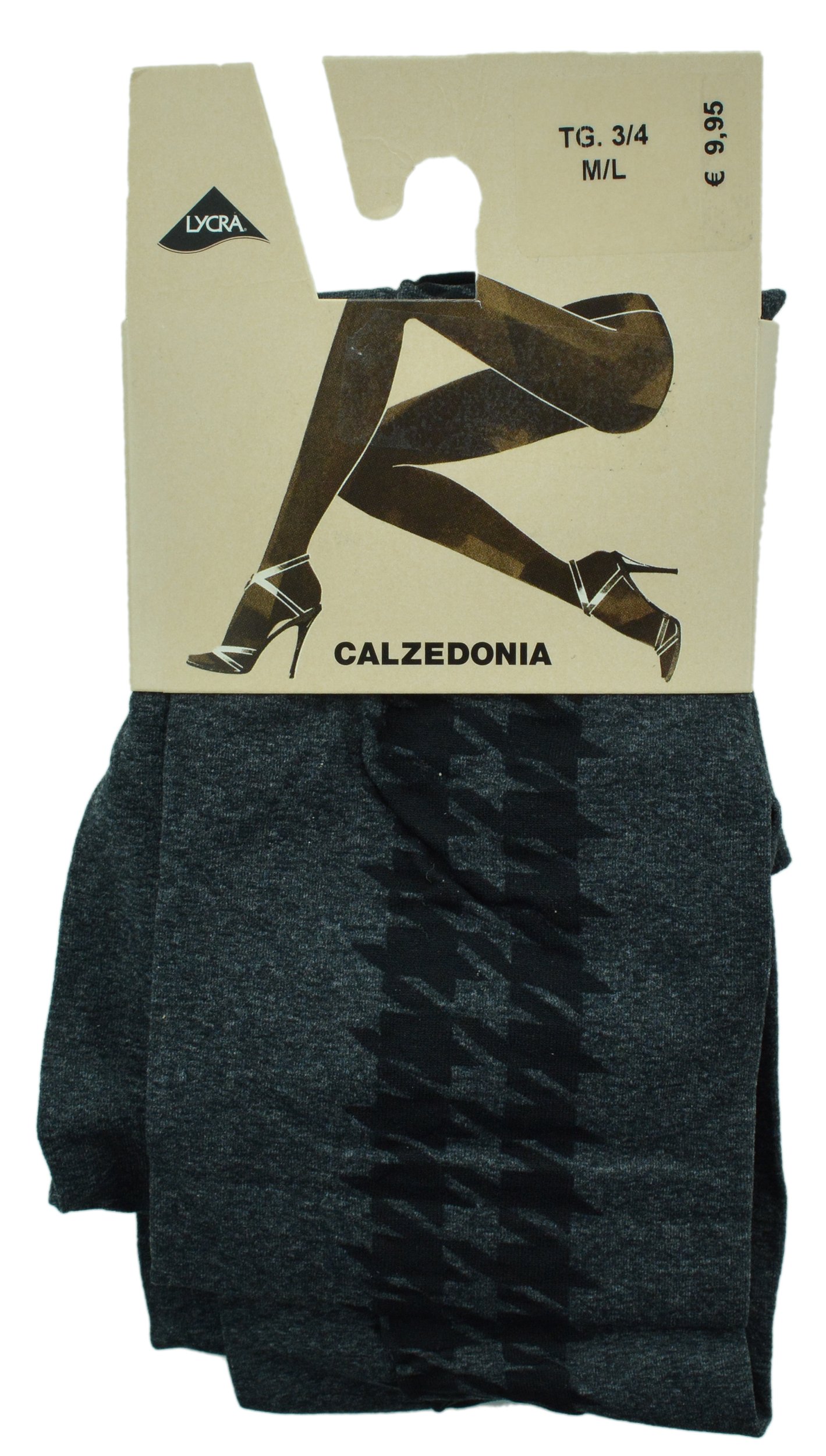 

Calzedonia rajstopy grafit melanż pepitka 1/2 S/m