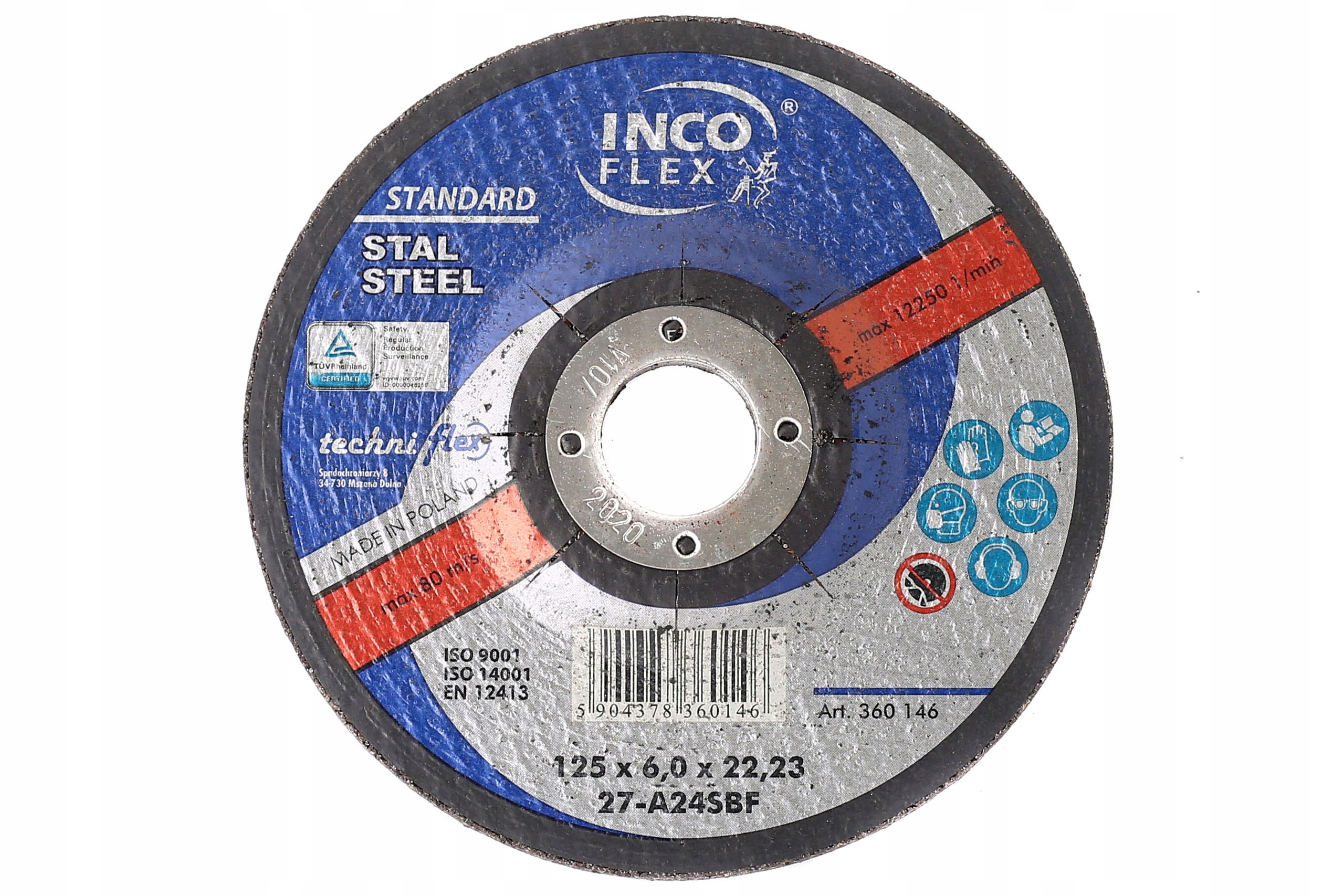 

Tarcza do szlifowania Stal 125/6.0 mm Inco-flex