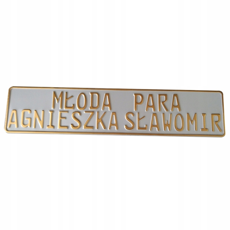 

Tablica ozdobna do auta na ślub wesele prezent