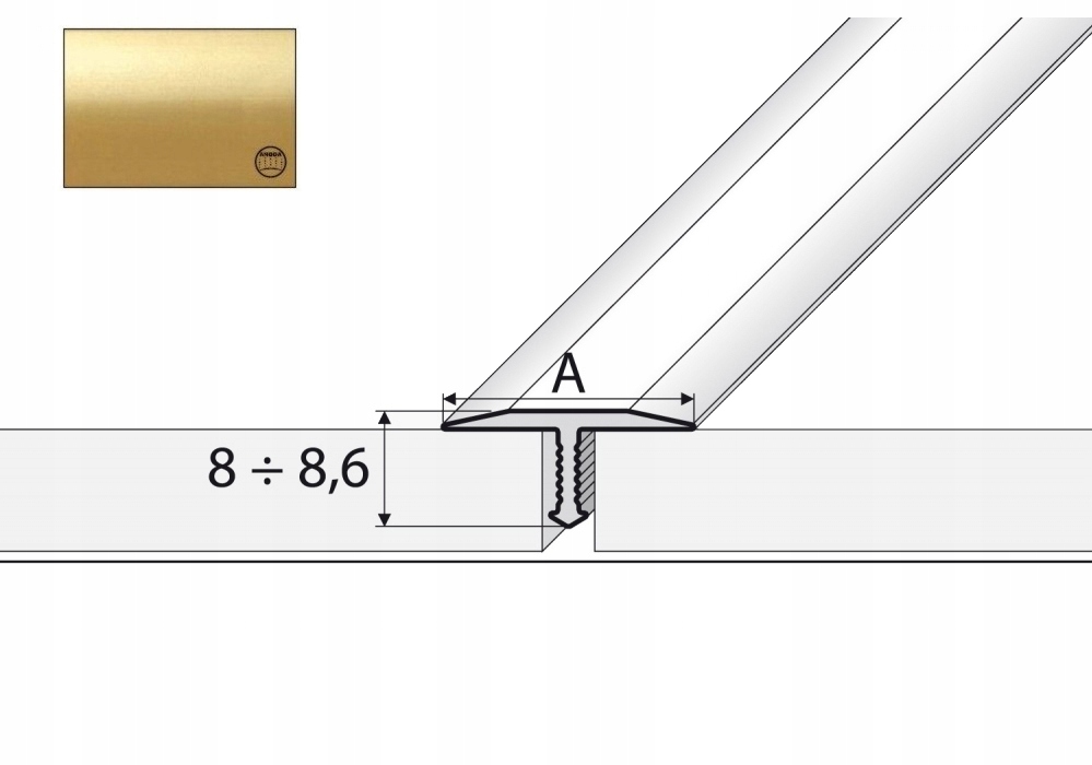 

A55 Profil fugowy 18mm Złoto 200cm
