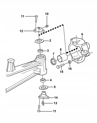 Штыри втулки кроссовера CASE 580 590 SR SLE SM