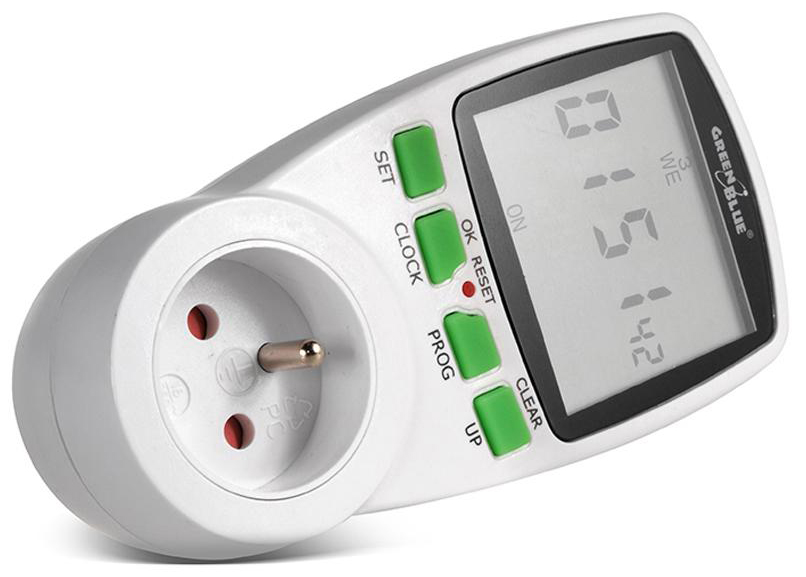 PROGRAMATOR CZASOWY WŁĄCZNIK WYŁĄCZNIK TIMER LCD Marka GreenBlue