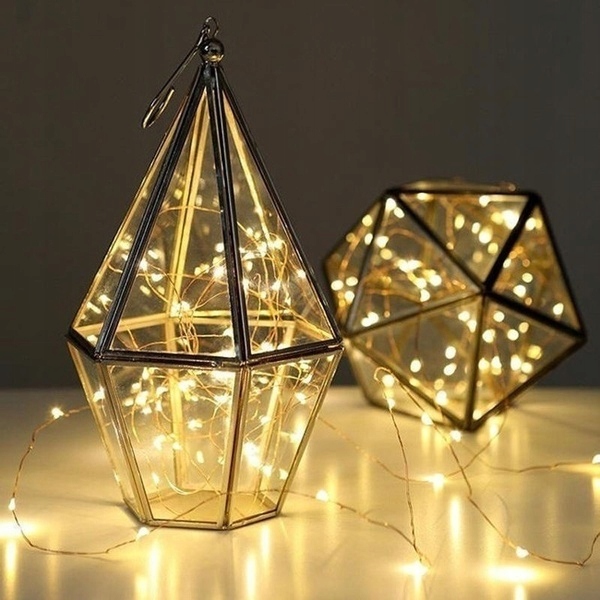 Lampki druciki 50 LED na baterie 5m białe ciepłe Zasilanie bateryjne