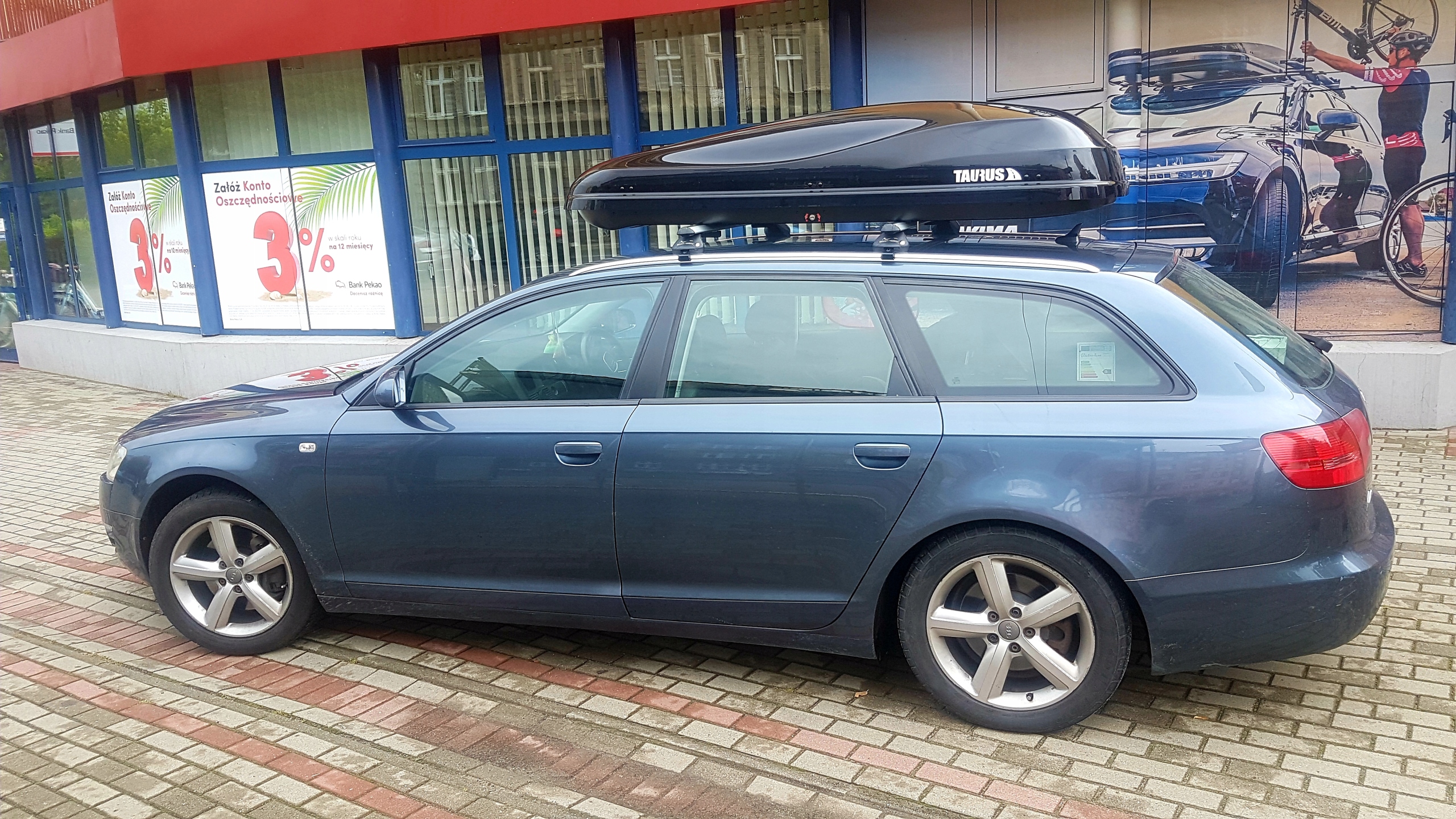 Box dachowy bagażowy ALTRO 500 czarny metalik 2str Pojemność 500 l