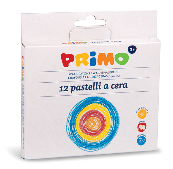 ЦВЕТНЫЕ МЕЛКИ ВОСКОВЫЕ МАКСИ 12KOL PRIMO 051PC12MX