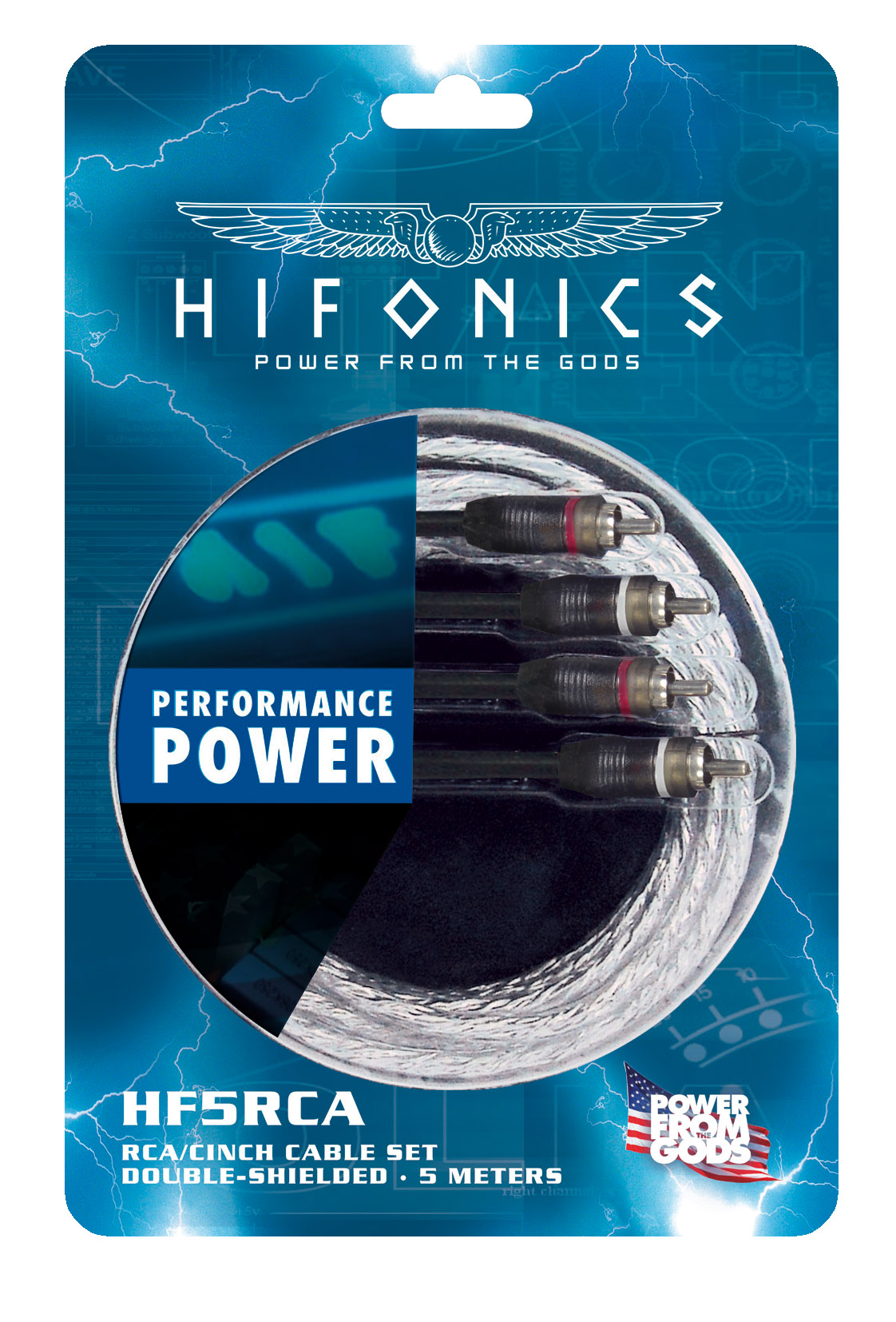 

HiFonics HF5RCA przewód sygnałowy Rca, dł 5 m