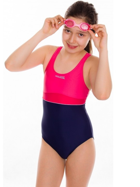 KOSTIUM KĄPIELOWY DZIECIĘCY AQUA strój EMILY 140 Płeć dziewczynki